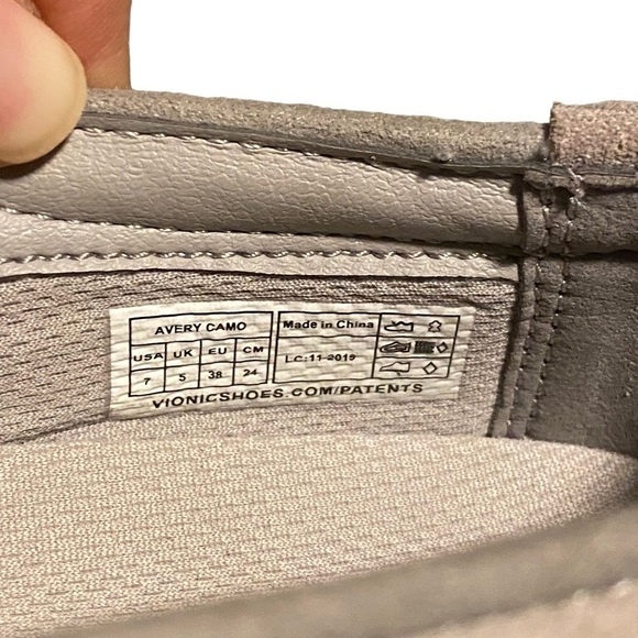 Vionic Gray Camo Avery‎ Pro Suede Slip-On Sneaker - Picture 8 of 8